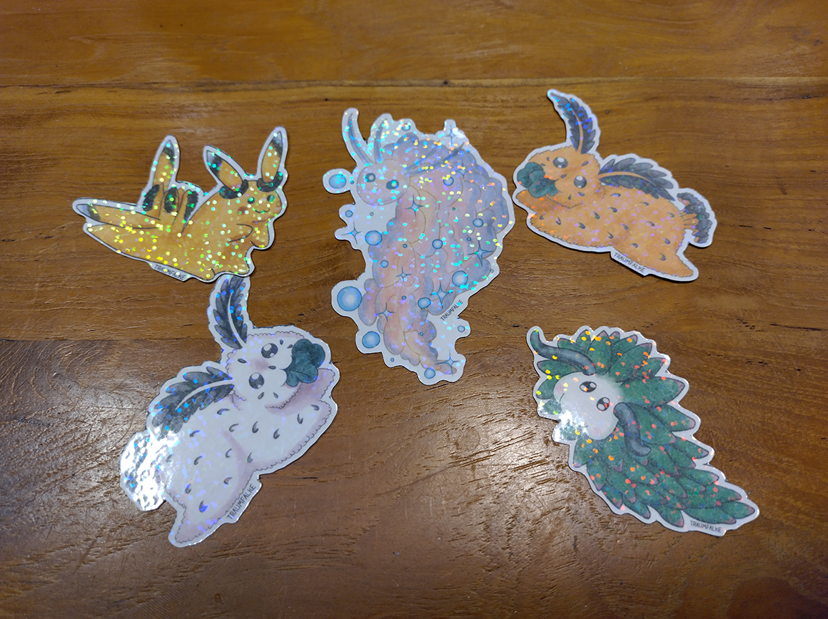 Holografische Aufkleber  - Seeschnecken