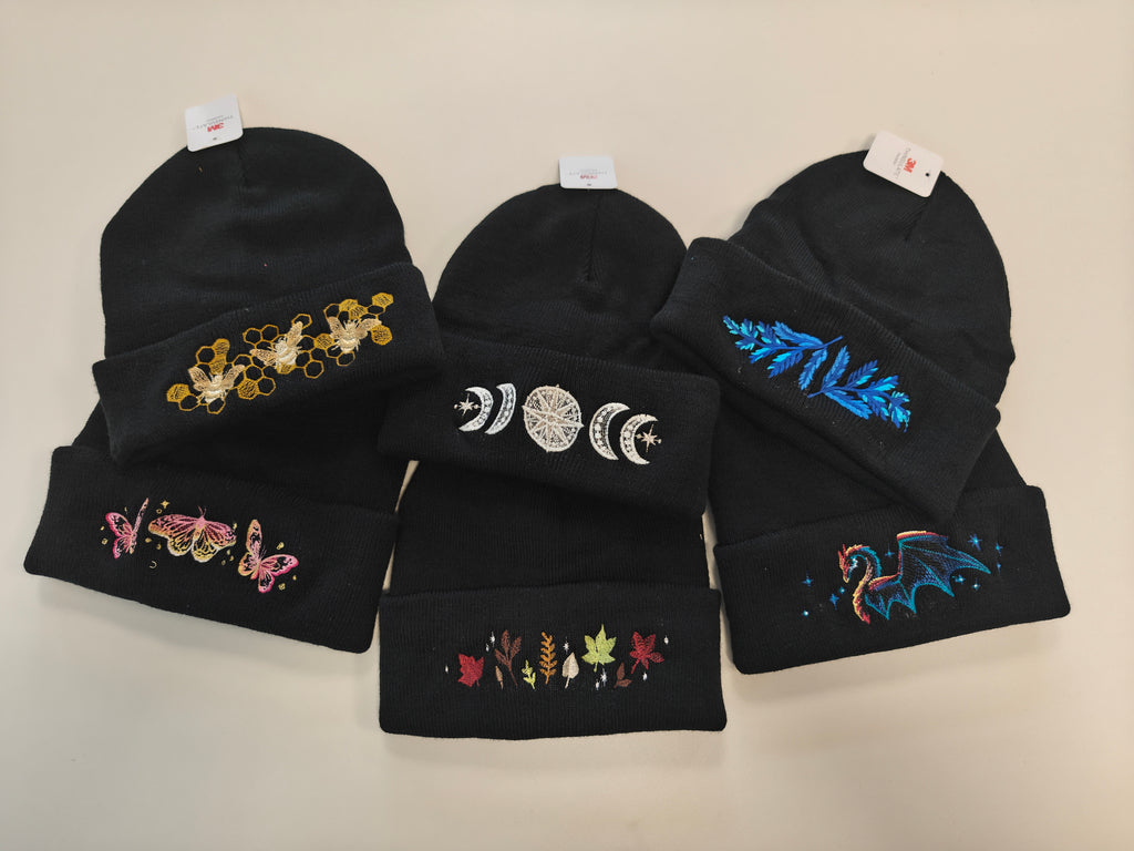 Mütze schwarz gefüttert div. Motive