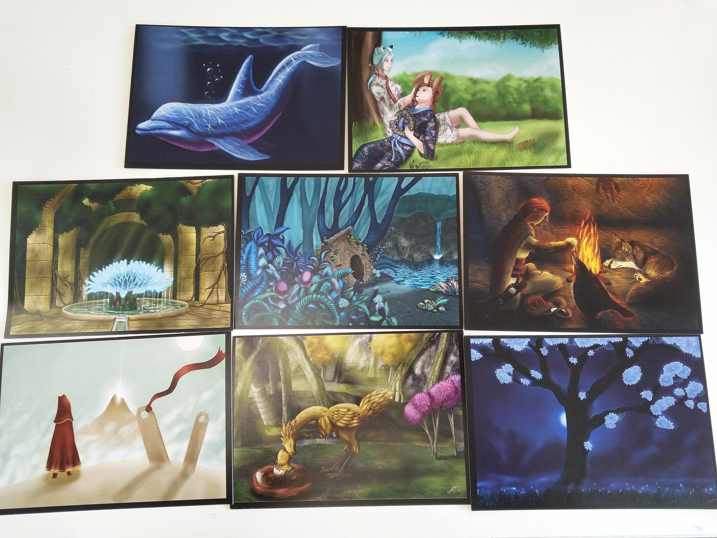 A6 Fantasy Bilddrucke verschd. Motive