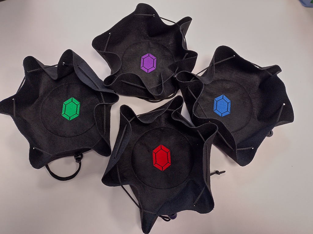 Würfelbeutel Rund Rubin